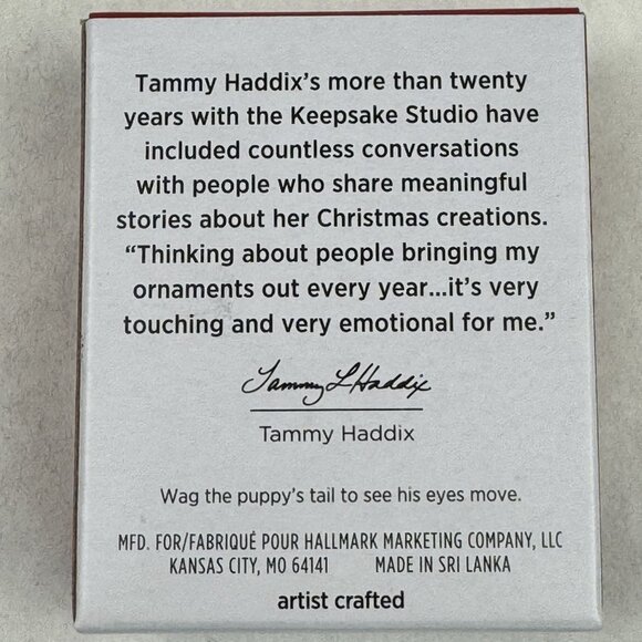 Hallmark 2021 Lil Puppy Clock 2" Mini Ornament Christmas Movement Miniature Dog - Picture 5 of 11